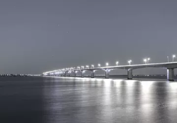 Pont île d'Oléron gris blanc